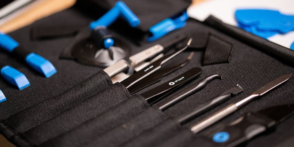 Close up of precision prying tools